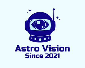 Astronaut Helmet Eye logo design