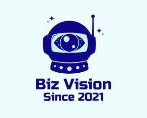 Astronaut Helmet Eye logo design