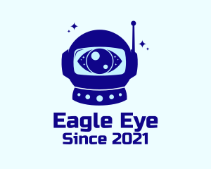 Astronaut Helmet Eye logo design