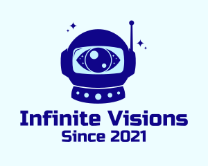 Visionary - Astronaut Helmet Eye logo design