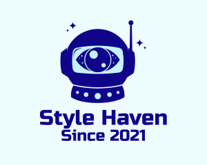 Head Gear - Astronaut Helmet Eye logo design