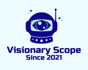 Astronaut Helmet Eye logo design