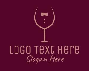 Ladies Drink - Elegant Winery Glass logo design