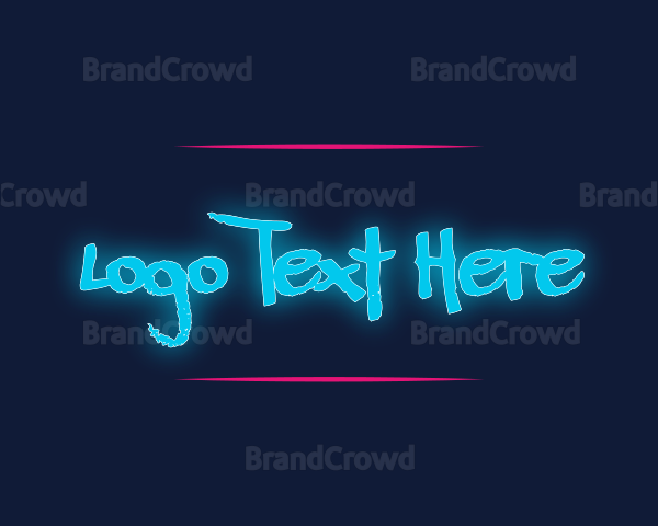 Graffiti Neon Wordmark Logo