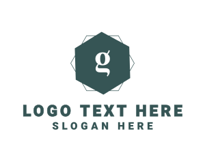 Boutique - Blue G Hexagon logo design