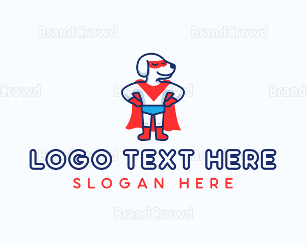 Superhero Dog Pet Logo