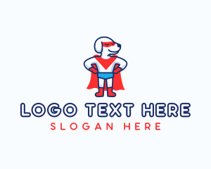 Cape - Superhero Dog Pet logo design