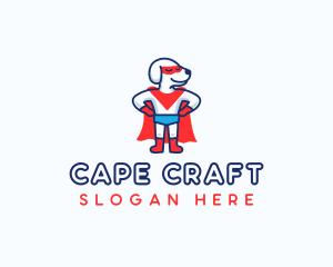 Cape - Superhero Dog Pet logo design