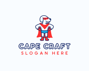 Superhero Dog Pet logo design