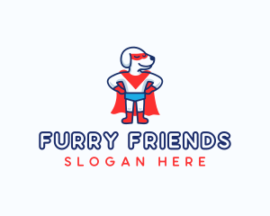 Furry - Superhero Dog Pet logo design
