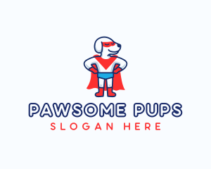 Superhero Dog Pet logo design