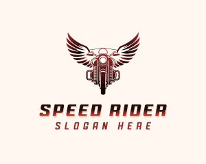 Vintage Motorcycle Rider logo design