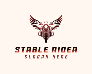 Vintage Motorcycle Rider logo design