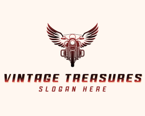 Vintage Motorcycle Rider logo design