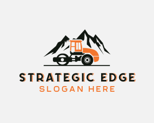 Digger - Mountain Road Roller logo design