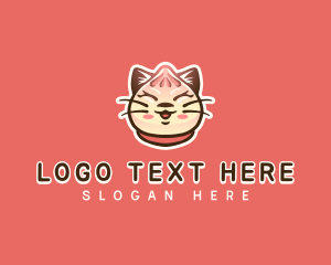 Asian Food - Cat Siopao Food logo design