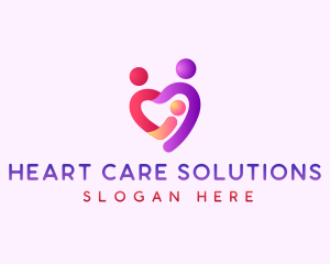 People Heart Family logo design