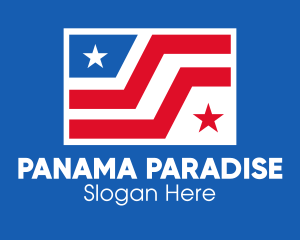 Panama - Stars Stripes USA Flag logo design