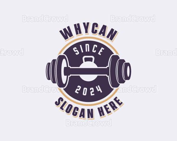Gym Weights Bodybuilding Logo