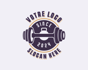 Gym Weights Bodybuilding Logo