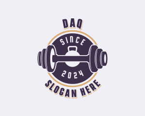 Gym Weights Bodybuilding Logo