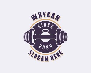 Gym Weights Bodybuilding Logo