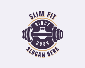 Gym Weights Bodybuilding logo design