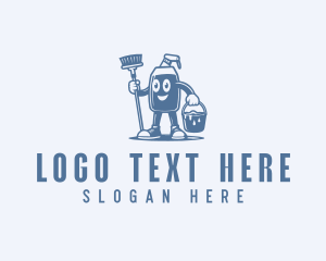 Bucket - Cleaner Disinfection Washer Cleaning logo design