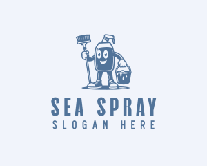 Cleaner Disinfection Washer Cleaning logo design