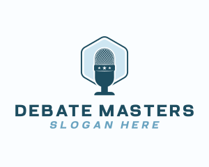 Debate - Microphone Audio Sound logo design