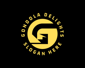 Thunder Bolt Logistics Letter G logo design