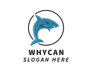 Swimming Shark Surf Gear Logo
