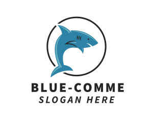 Conservation - Swimming Shark Surf Gear logo design