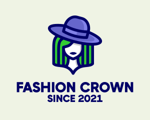 Woman Fashion Sunhat  logo design