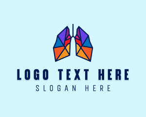 Pulmonology - Colorful Lung Center logo design