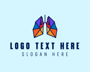 Colorful Lung Center logo design