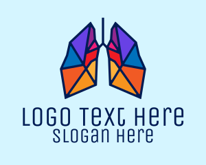 Covid - Colorful Lung Center logo design