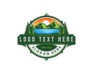 Logistics - Compass Travel Mountain logo design