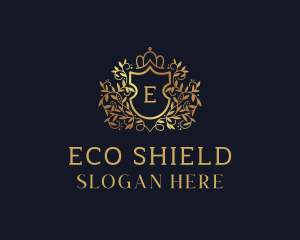 Shield Wreath Royalty logo design