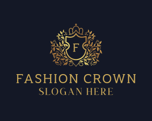 Shield Wreath Royalty logo design