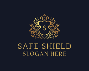 Shield Wreath Royalty logo design