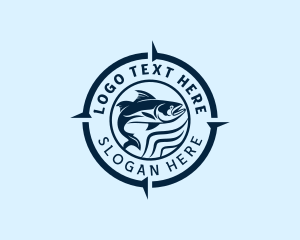 Angler - Fish Salmon Fishery logo design