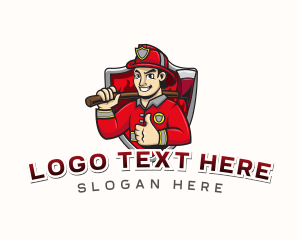 Firefighter - Firefighter Rescue Shield logo design