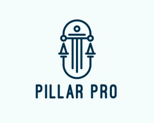 Pillar Scale Lawyer  logo design