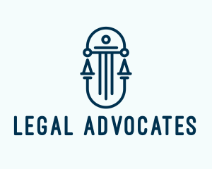 Lawyer - Pillar Scale Lawyer logo design