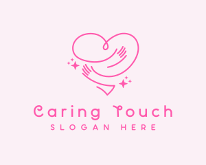 Caregiver - Charity Hug Heart logo design