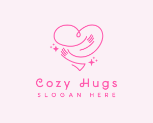 Charity Hug Heart logo design