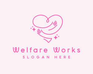 Welfare - Charity Hug Heart logo design