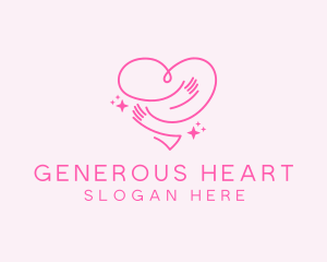 Charity Hug Heart logo design