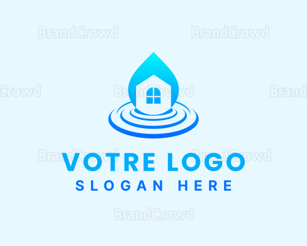 Droplet House Real Estate Logo